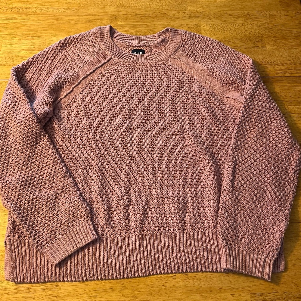 Purple Gap Chunky Cable Knit Waffle Sweater